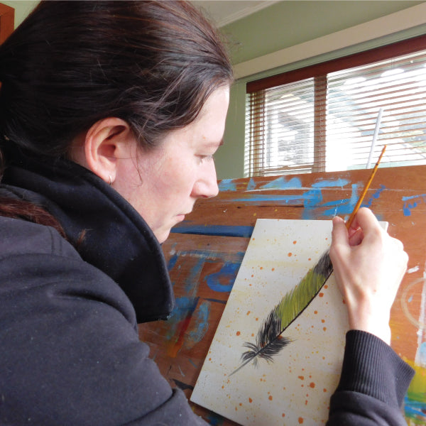 Feel Free Feather Art Original Painting