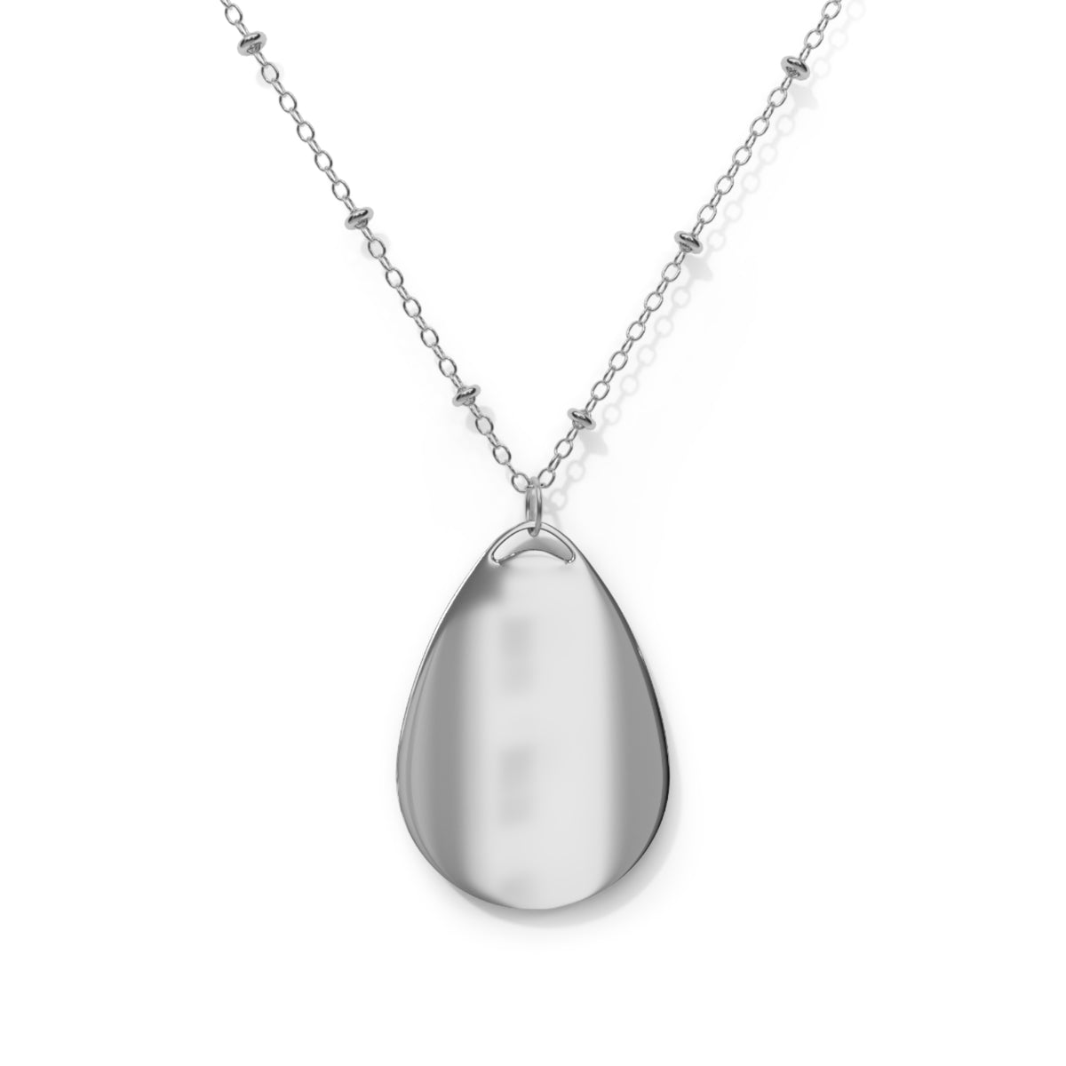Self-Care Reminder Blue Butterfly Oval Necklace