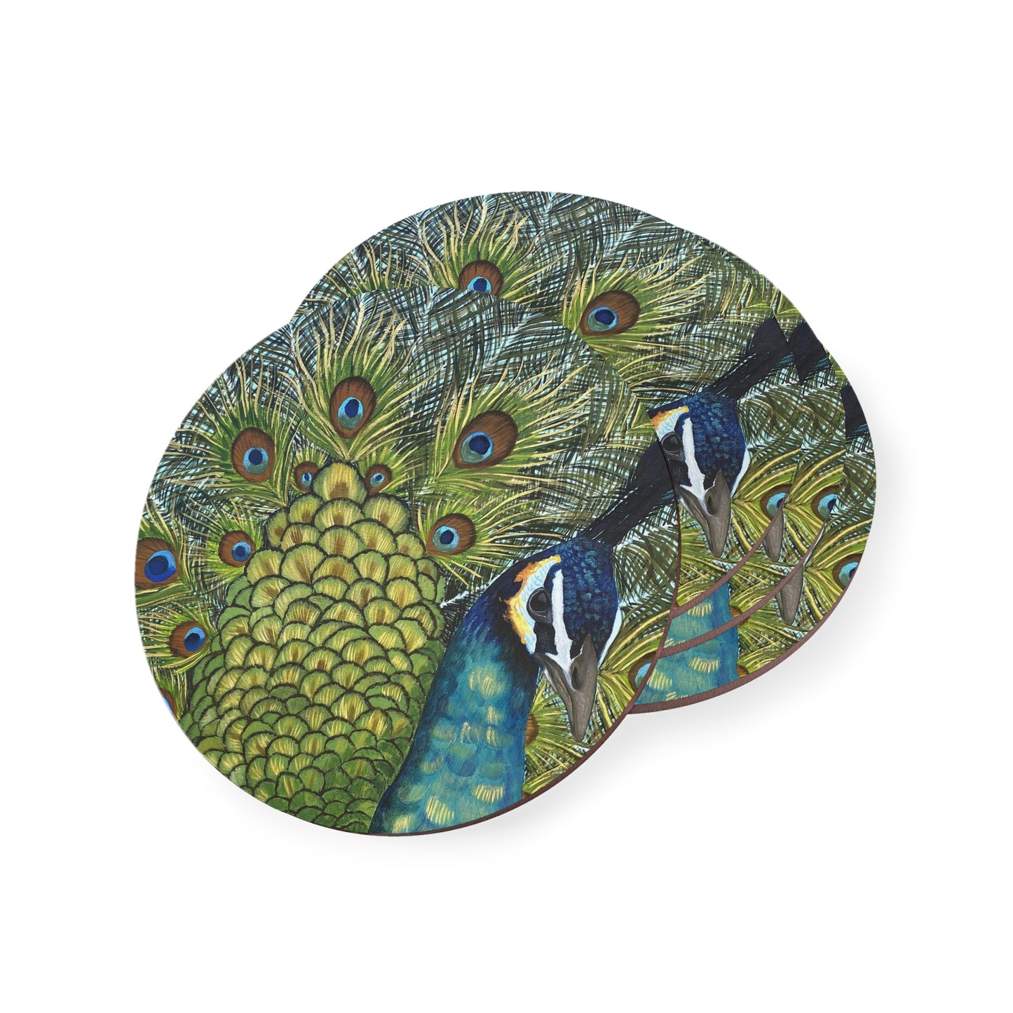 Strut Like a Peacock Coaster or Wall Art