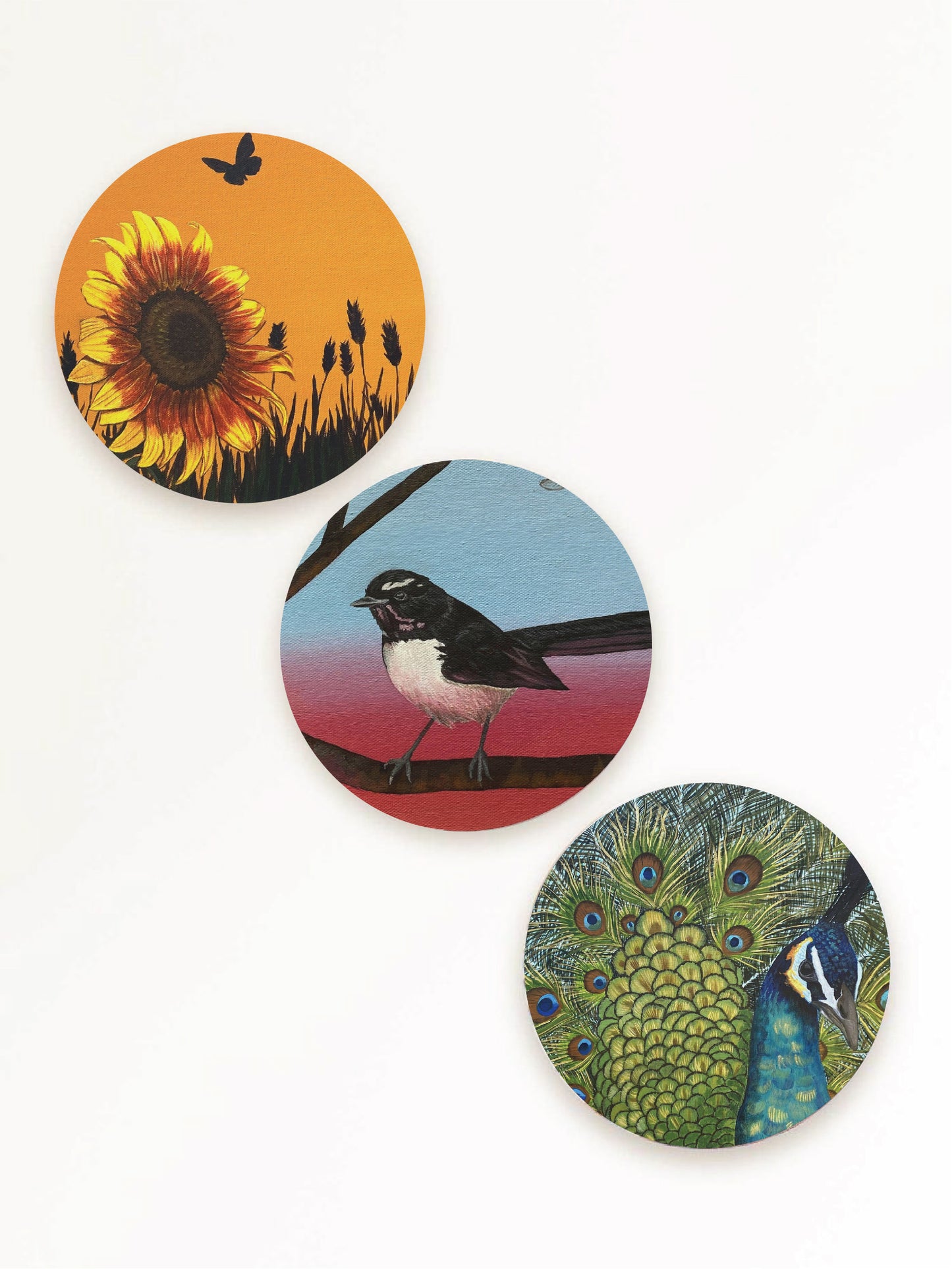 Happy Chappy WOOD HEXAGON PRINT