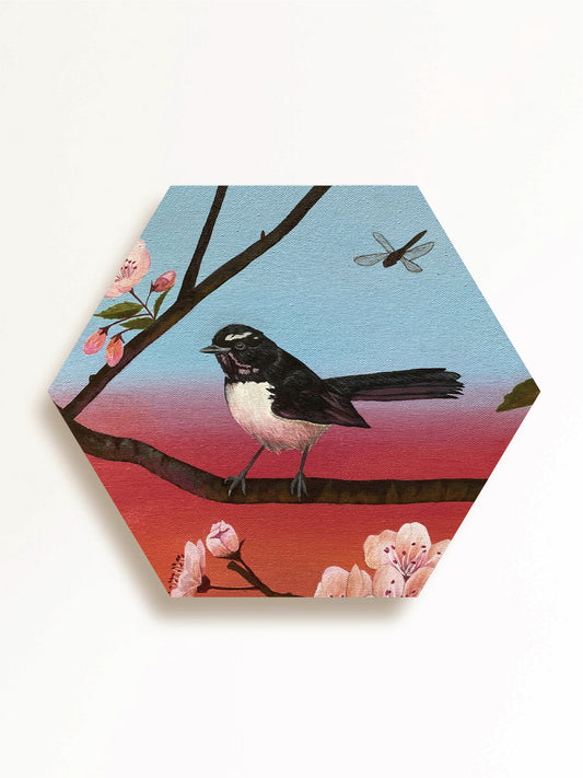 Happy Chappy WOOD HEXAGON PRINT