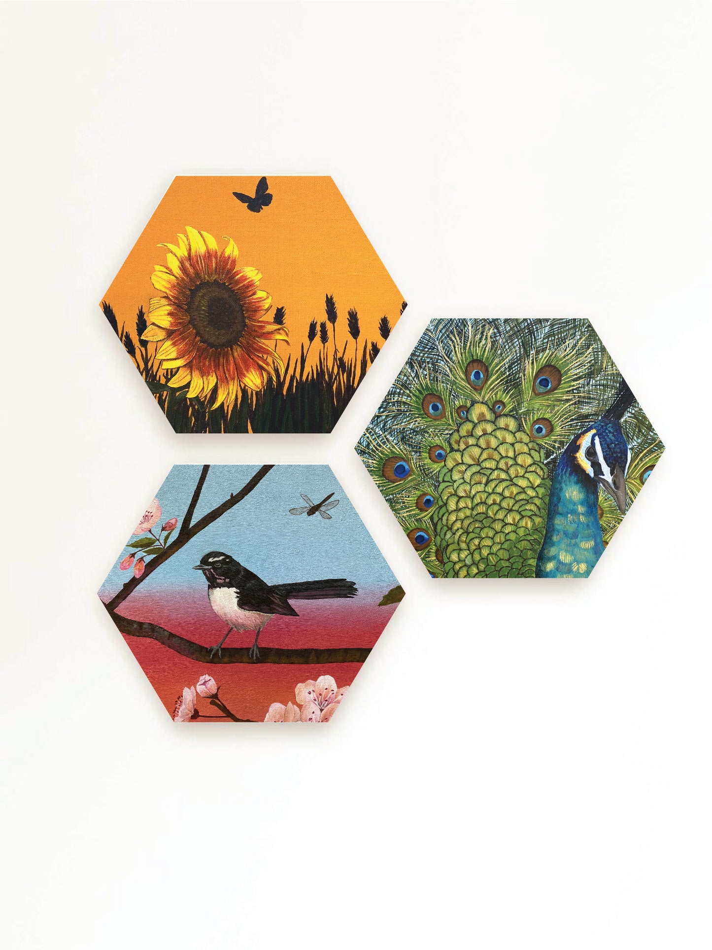 Happy Chappy WOOD HEXAGON PRINT