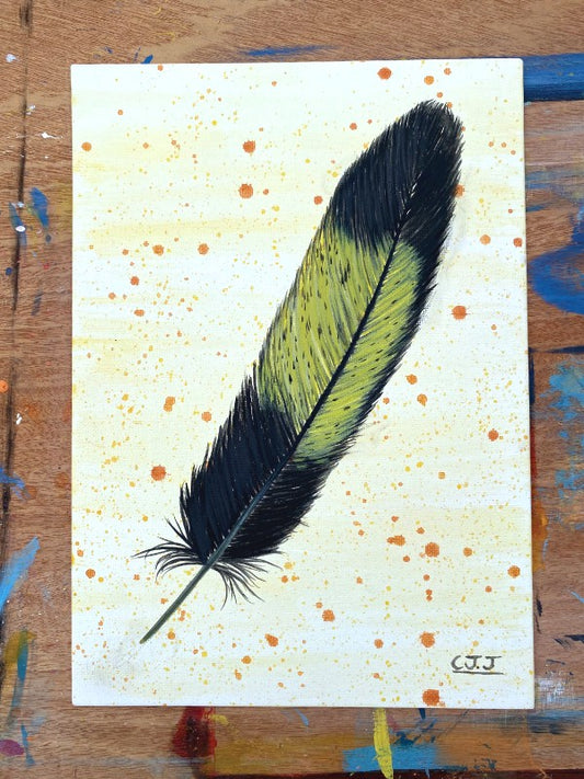 Feel Free Feather Art Original Painting