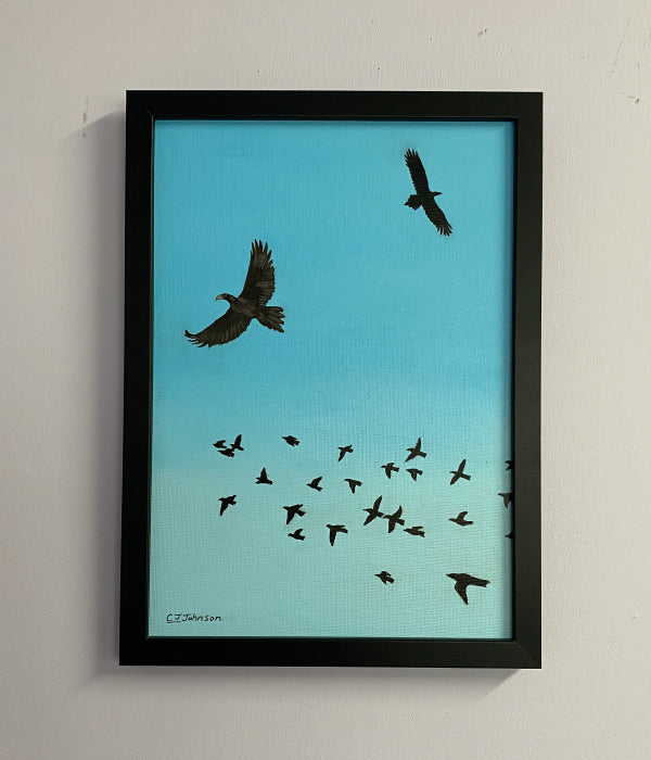 Watch them Fly A4 Original Painting