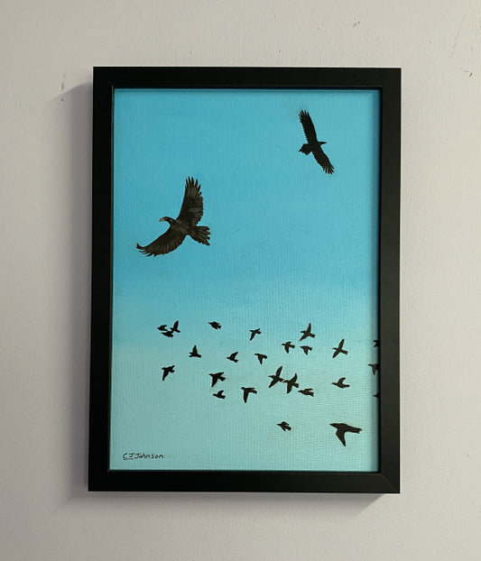 Watch them Fly A4 Original Painting